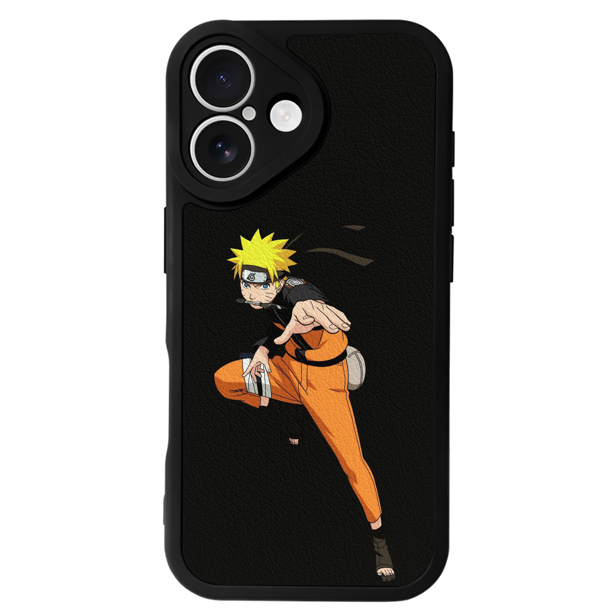 （画像用） NARUTO -ナルト- うずまき ナルト Uzumaki Naruto 【iPhone 16シリーズ対応】シリコンスマホケース（レザー調） 材質：シリコン